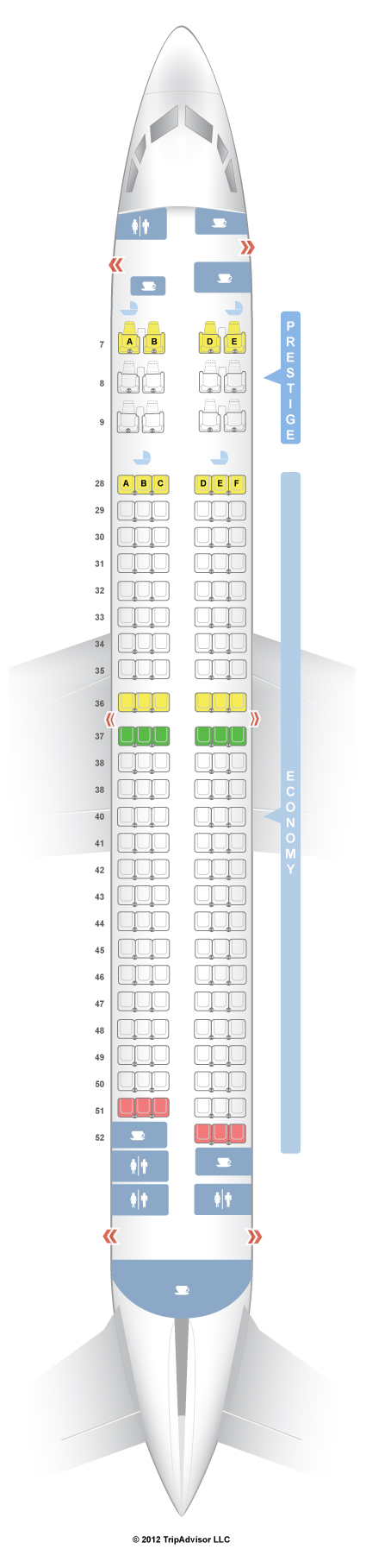 SeatGuru Seat Map Jet Airways Boeing 737-900ER (739)