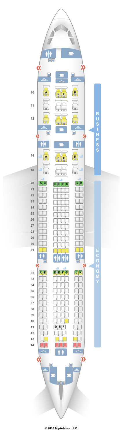 SeatGuru Seat Map Oman Air Airbus A330-200 (332)