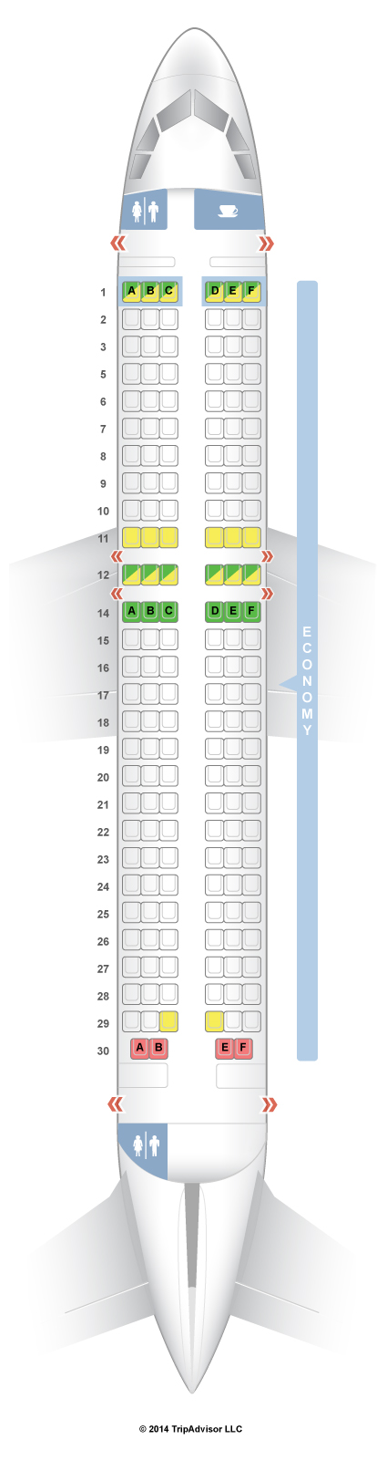 SeatGuru Seat Map Vanilla Air Airbus A320 (320) V2 - SeatGuru