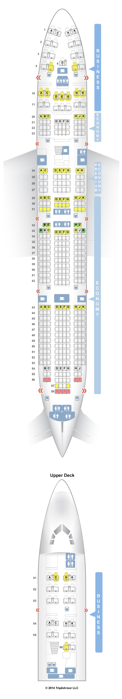 Seating Chart Boeing 747 400 Lufthansa