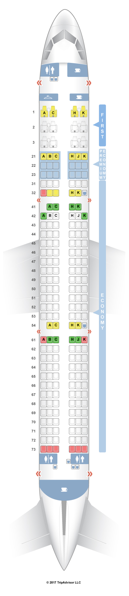 Philippine Airlines A321 Seat Map