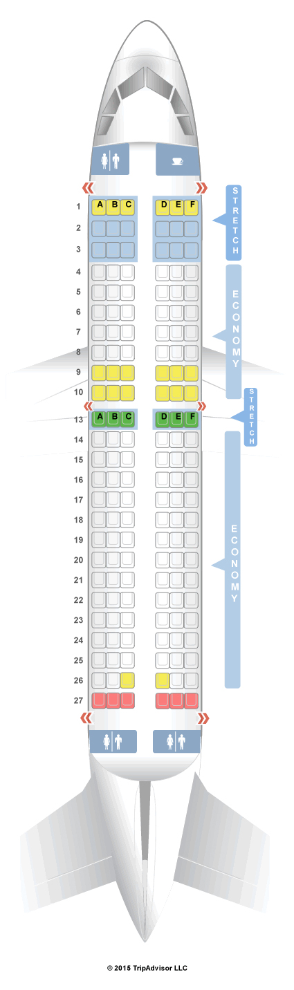 SeatGuru Seat Map Frontier Airbus A319 (319) V1