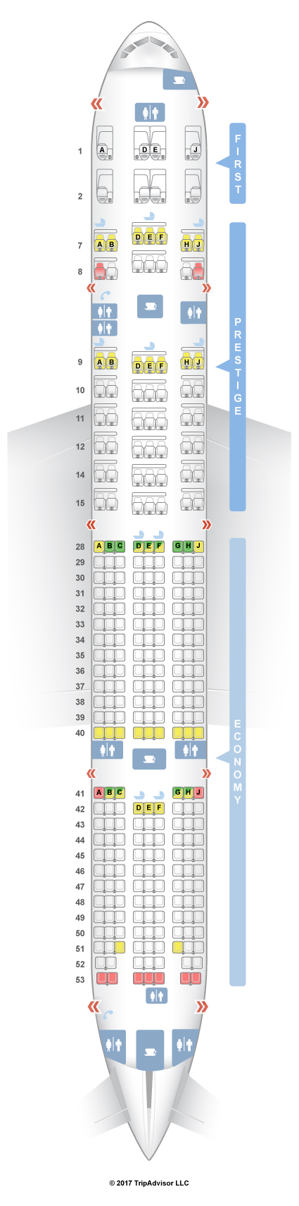 Seatguru Seat Map Korean Air Boeing 777 300er 77w V2 Seat S Class Type Power Review