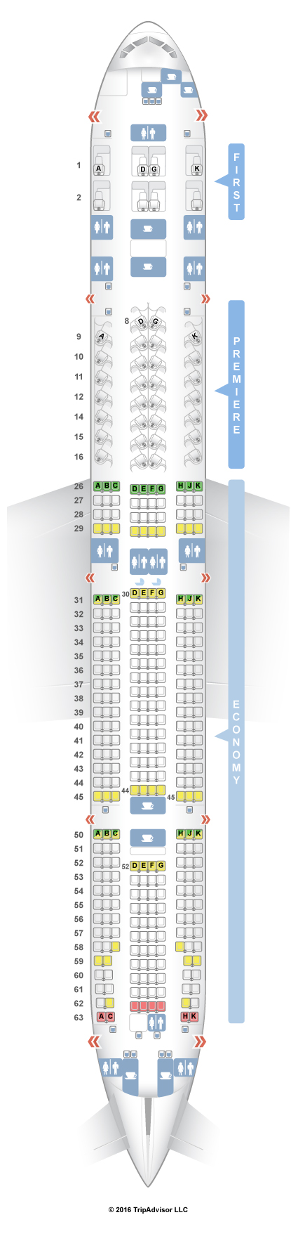 SeatGuru Seat Map Jet Airways Boeing 777-300ER (77W)