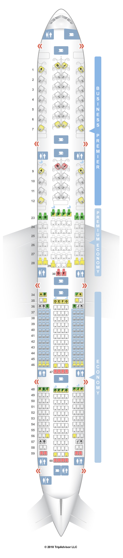 Air New Zealand Boeing 777 Seat Map