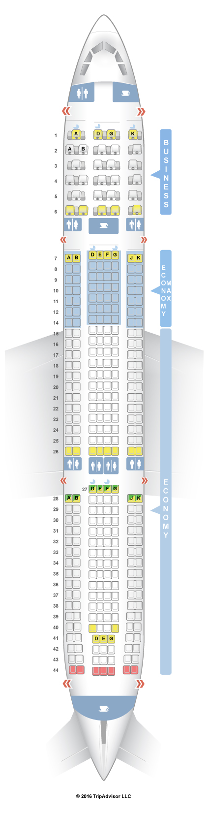 SeatGuru Seat Map Edelweiss Air Airbus A330-300 (333)