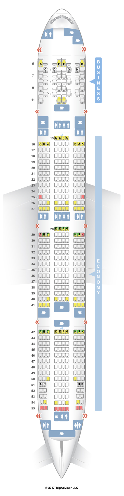 SeatGuru Seat Map Etihad Boeing 777-300ER (77W) Two Class V1