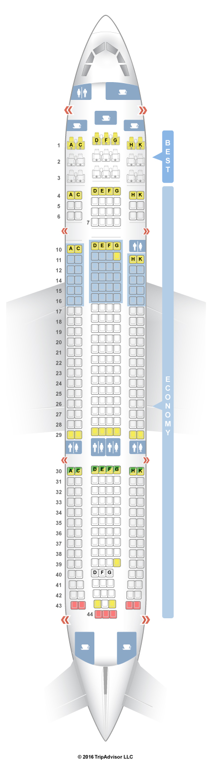 SeatGuru Seat Map Eurowings Airbus A330-200 (332)