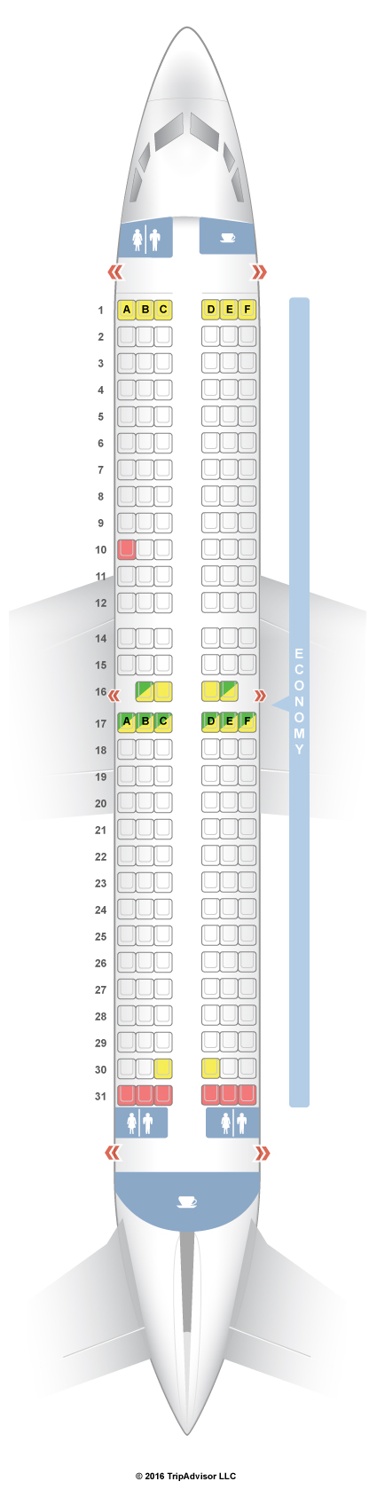 SeatGuru Seat Map Gol Boeing 737-800 (738) V1