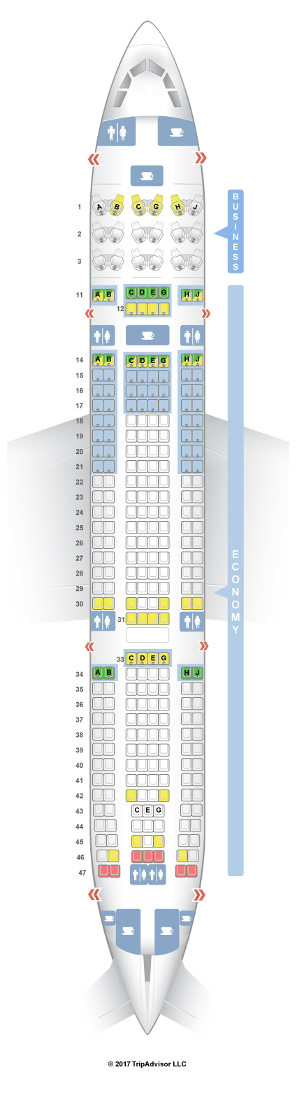 Hawaiian Airlines Seating Chart Airbus A330