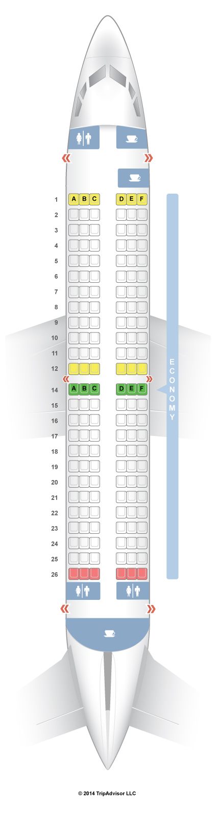 SeatGuru Seat Map Lion Airlines Boeing 737-300 (733)