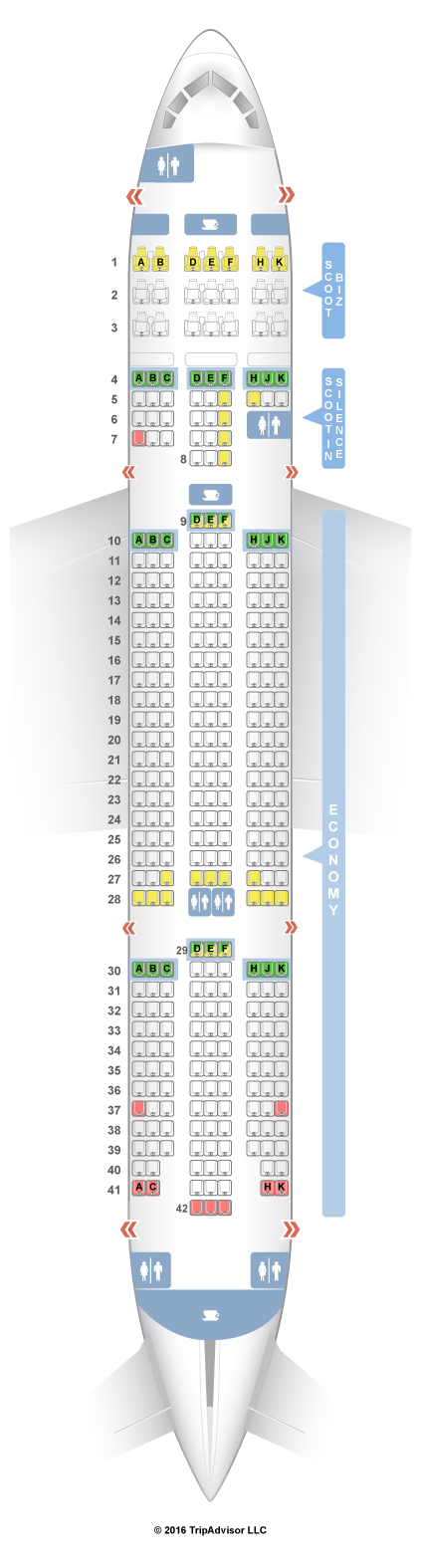 seatguru seat map scoot airlines boeing 787 800 788