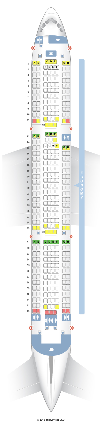 SeatGuru Seat Map Thomas Cook Airlines Boeing 767-300 (763)