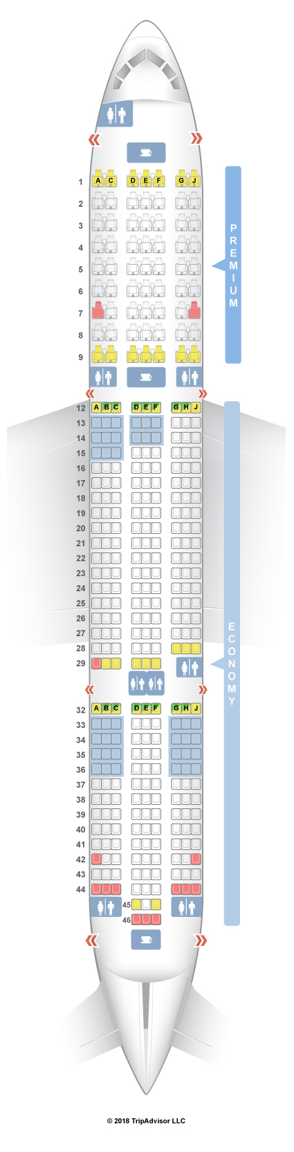 Boeing 787 9 Dreamliner Seat Map