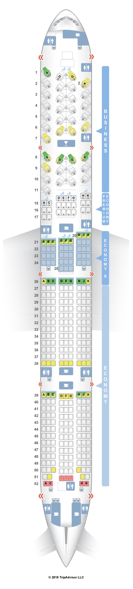Seat map Boeing 777-300 Emirates. Best seats in the plane