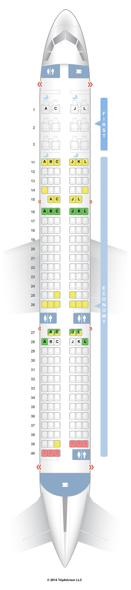 SeatGuru Seat Map Air China Airbus A321 (321) Layout 1