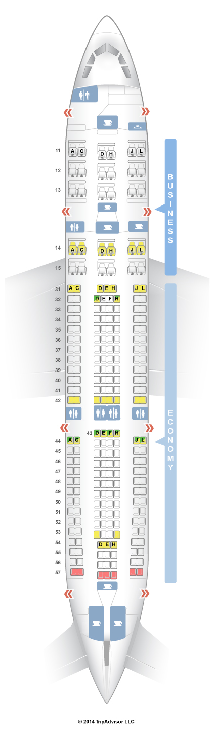 SeatGuru Seat Map Air China Airbus A330-200 (332) Layout 1