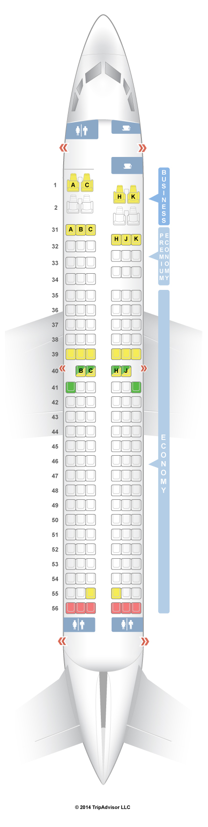 SeatGuru Seat Map China Southern Boeing 737-800 (738) V3