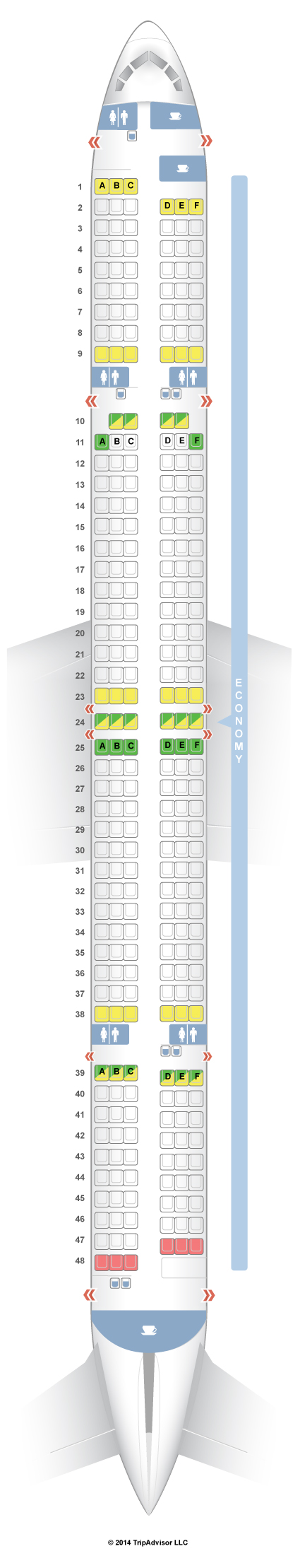 Boeing 757 Passenger Seating Chart