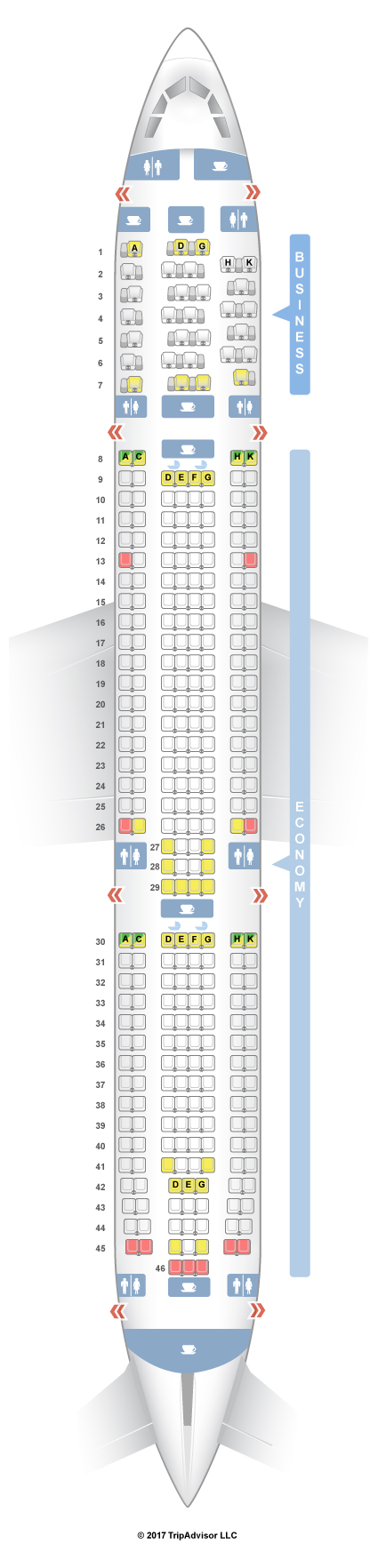 Aer Lingus A330 300 Seat Map