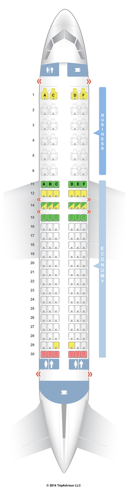 SeatGuru Seat Map South African Airways