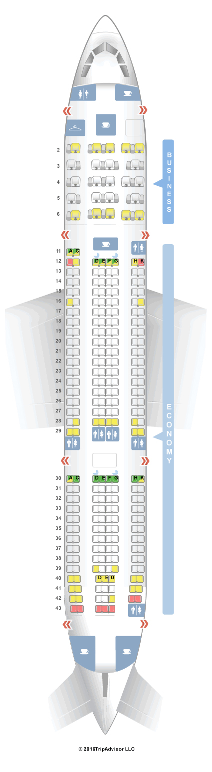aer lingus flight 124 seat map