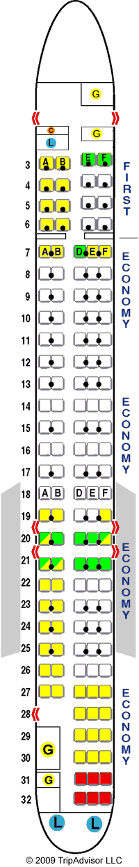 American S80 Seating Chart