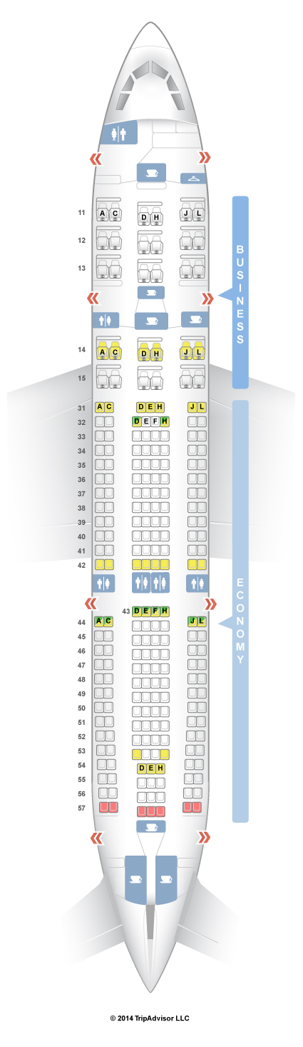 Airbus A330 220 Seating Chart