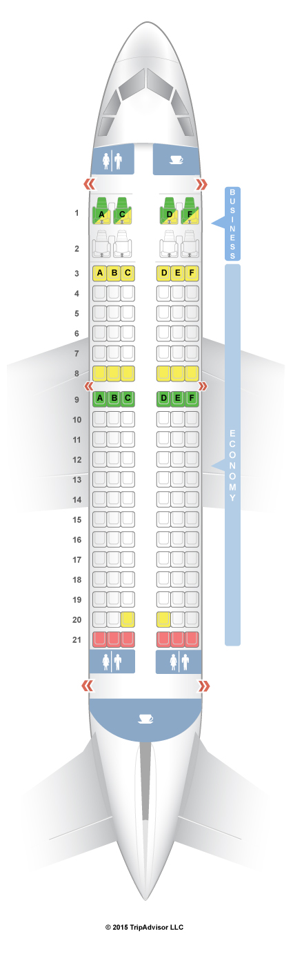 Airbus Industrie A319 319 Seating Chart