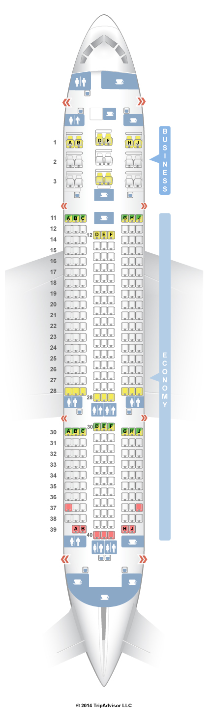 Boeing 787 8 Dreamliner Aircraft Seating Chart