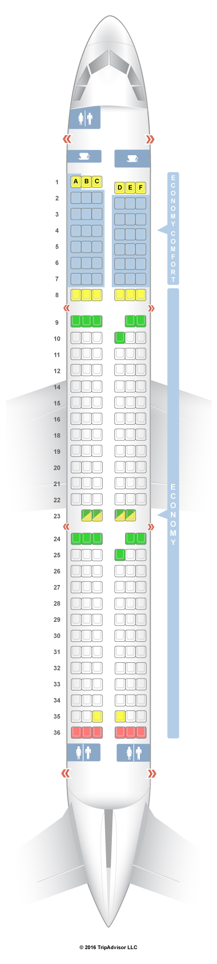 Airbus Industrie A321 Seating Chart