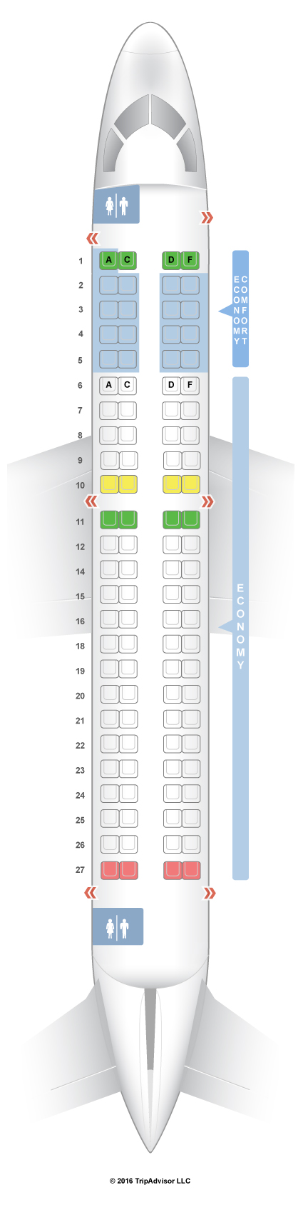 Embraer E190 Seating Chart