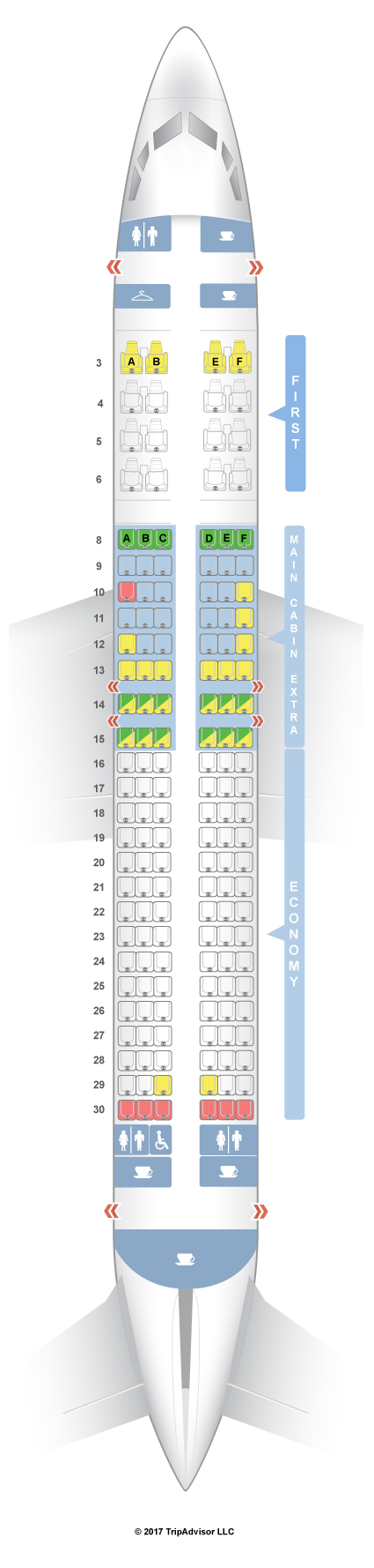 American Airlines Flight 723 Seating Chart