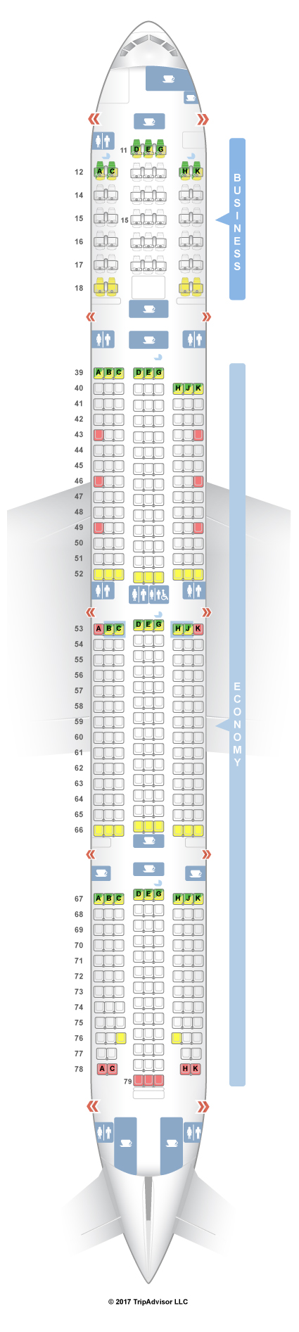 Seating Chart For Cathay Pacific Boeing 777 300er