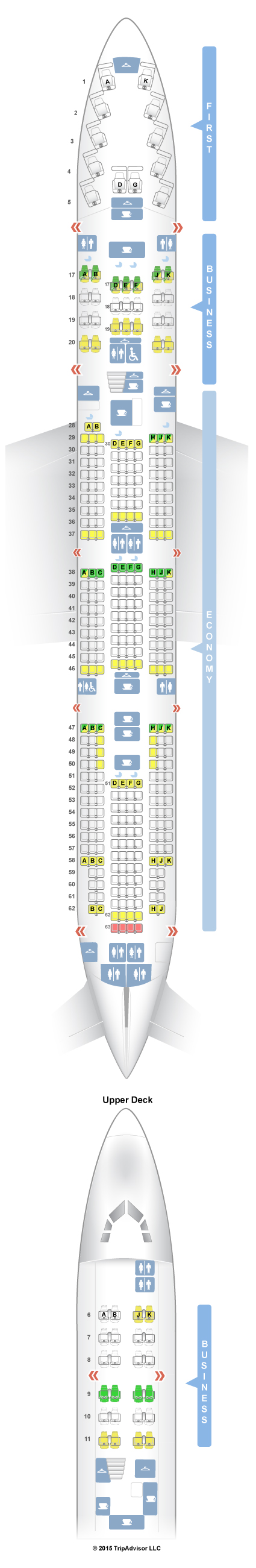 United Airlines Boeing 747 Seating Chart