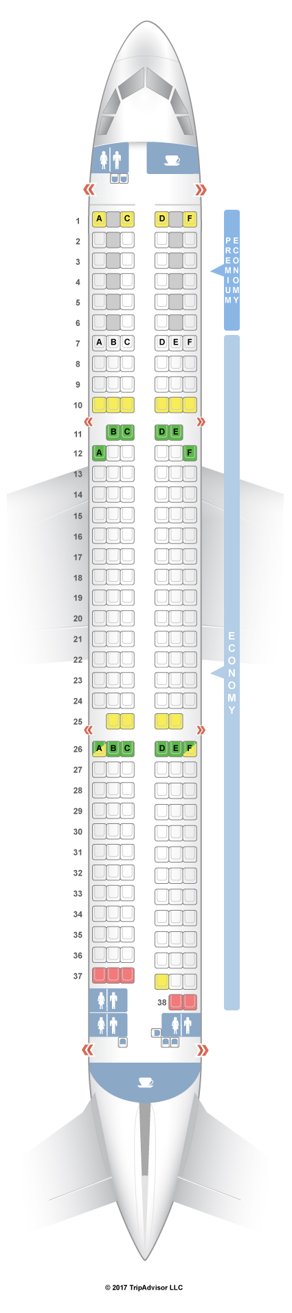 Air Canada Airbus A321 200 Seating Chart