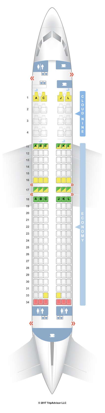 Boeing 737 800 Jet Seating Chart American Airlines