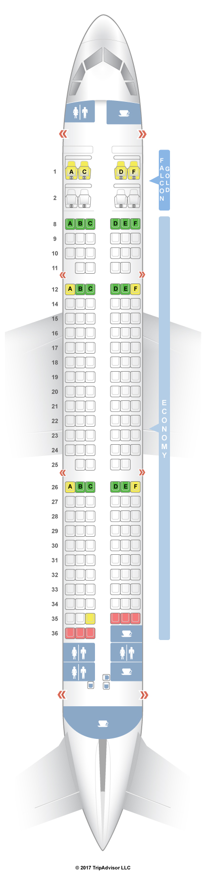 Airbus A321 100 Seating Chart