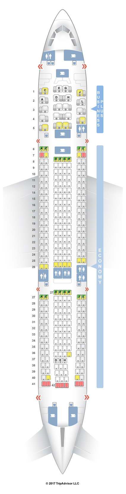 Iberia 2622 Seating Chart