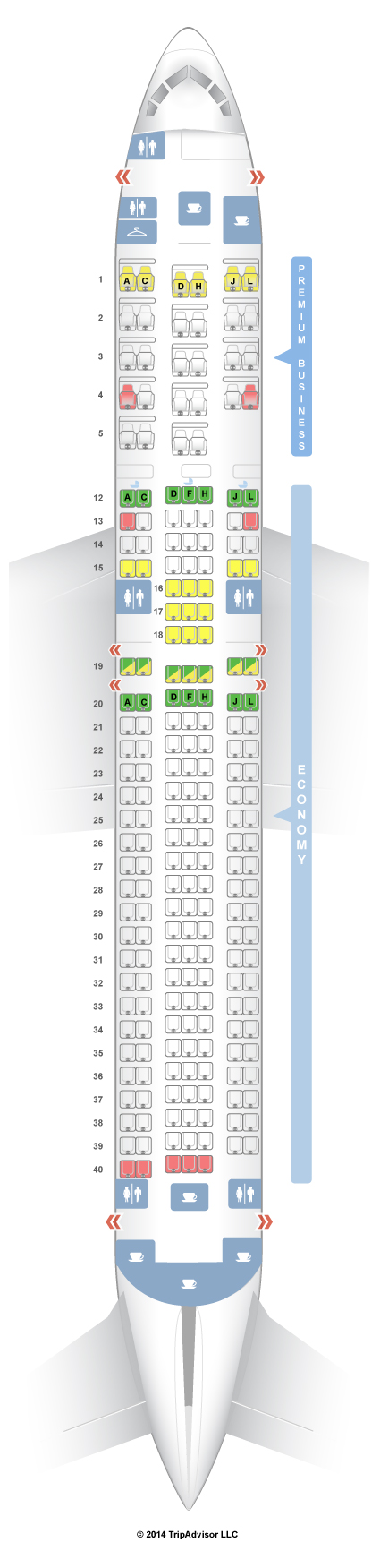 Delta 4365 Seating Chart