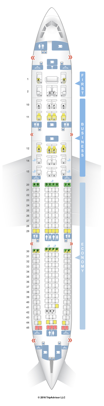 A330 Seating Chart