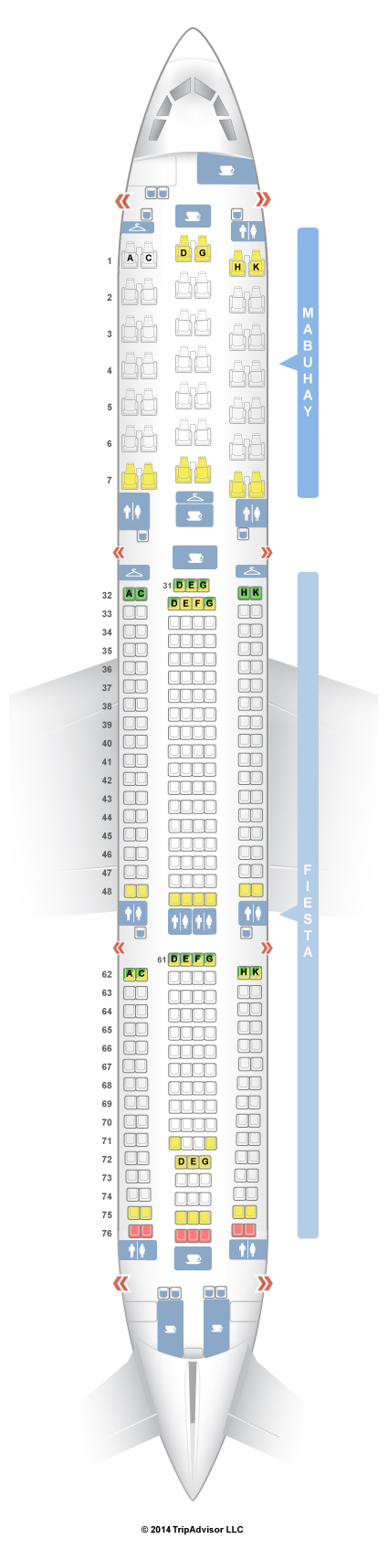 SeatGuru Seat Map Philippine Airlines