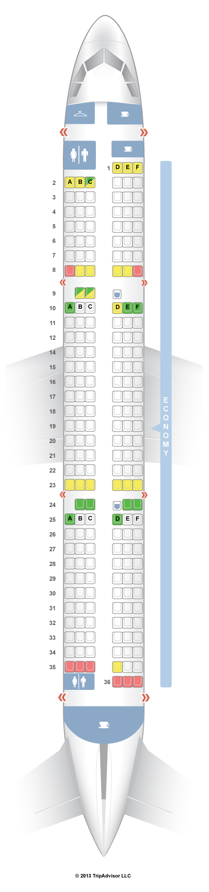 Airbus A321 Jet Seating Chart