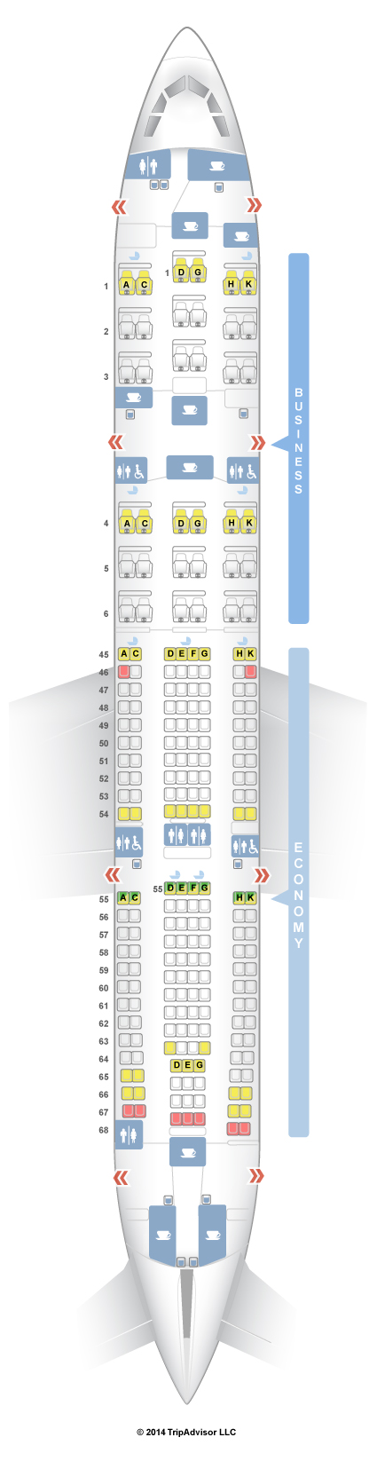 South African Airlines Seating Chart