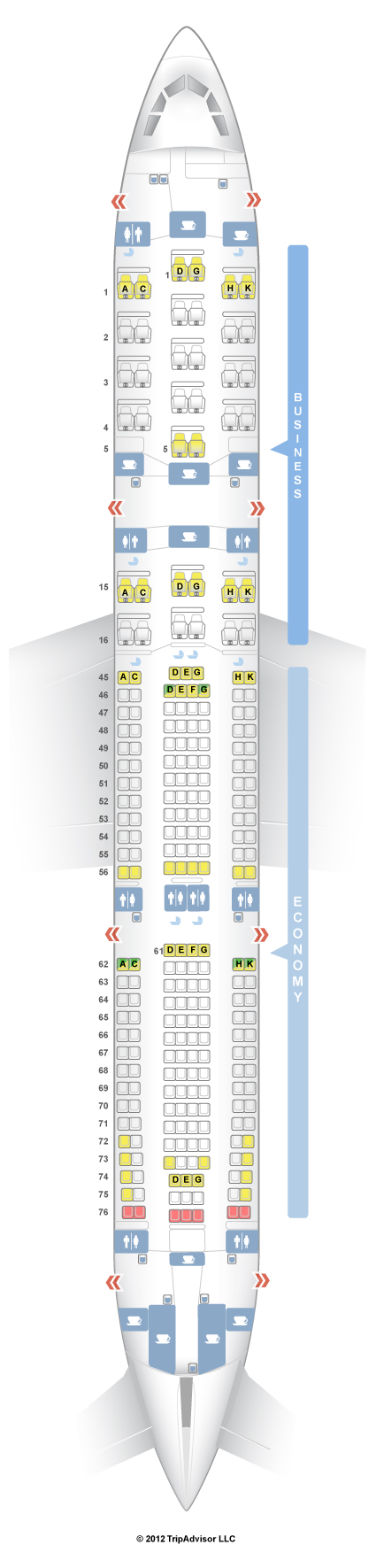 South African Airways Seating Chart