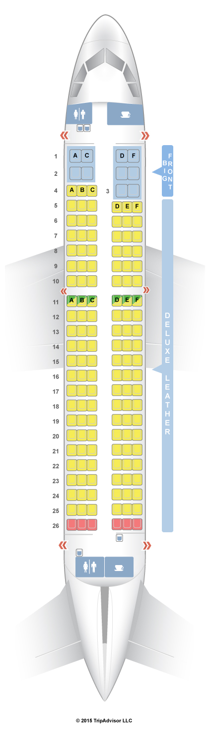 Spirit Airlines Airbus A319 Seating Chart