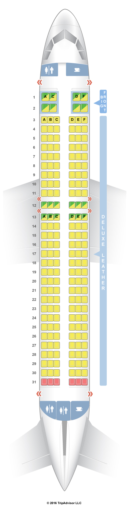 Spirit Air Seating Chart