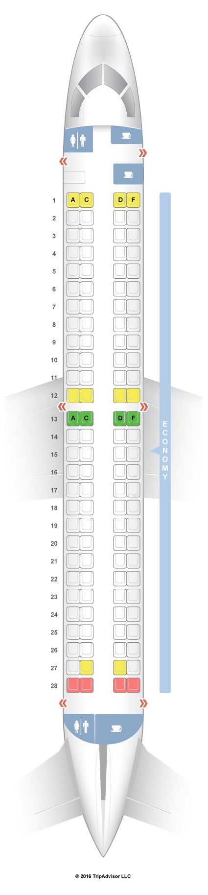 Fokker 100 Seating Chart