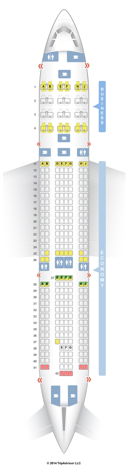 Tap A330 200 Seating Chart