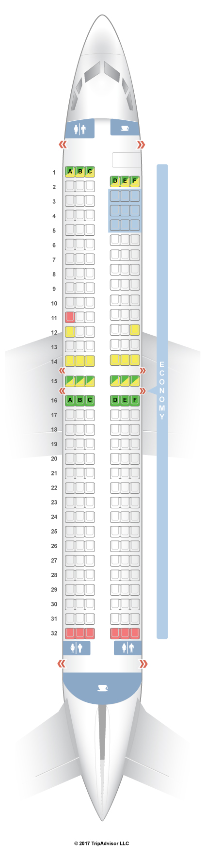 Boeing 737 200 Seating Chart